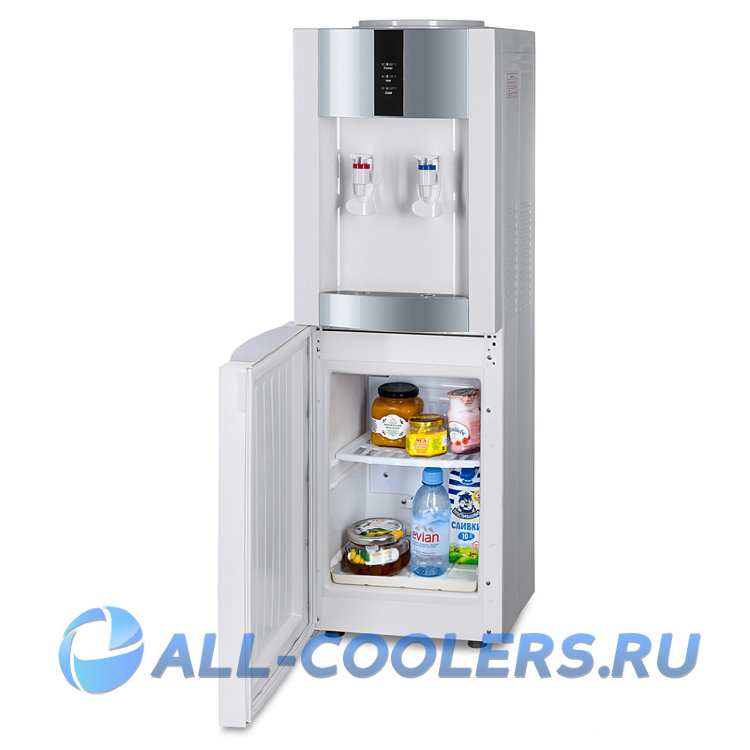 Кулер для воды с холодильником напольный Ecotronic "Экочип" V21-LF white+silver