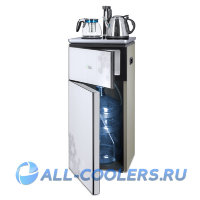 Кулер напольный с нижней загрузкой воды и чайным столиком Тиабар Ecotronic TB1-LE silver 