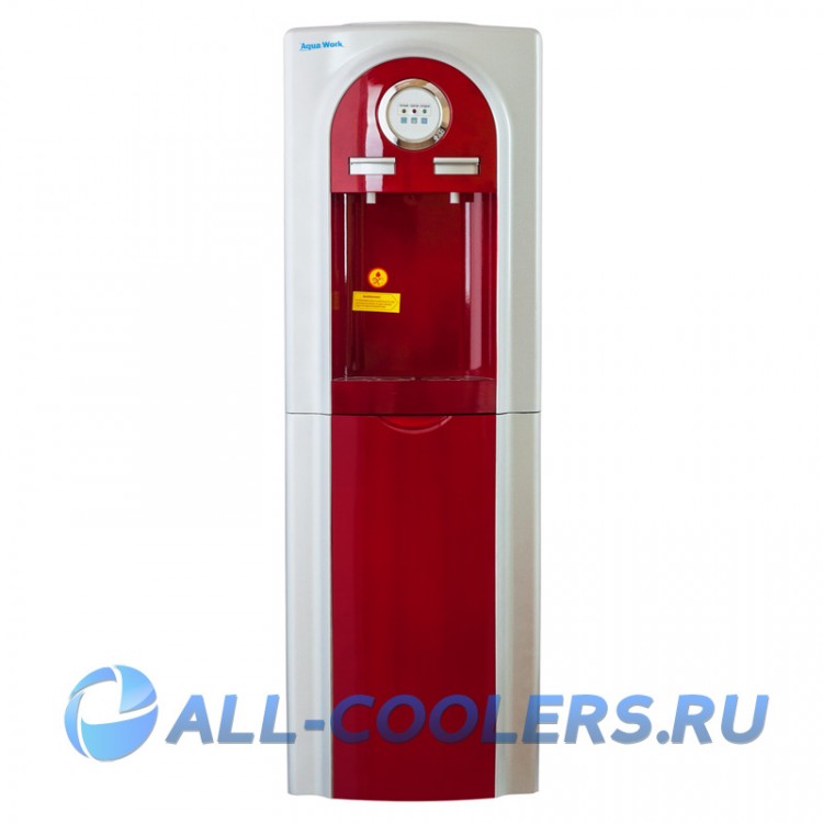 Кулер для воды со шкафчиком напольный Aqua Work 37-LD красный